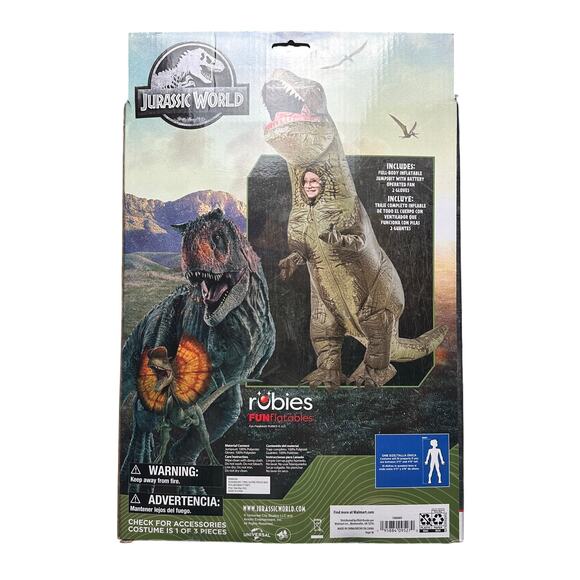 Jurassic World | Boy | Rubies Inflatable T-Rex Party Halloween Costume | OS - Picture 2 of 11